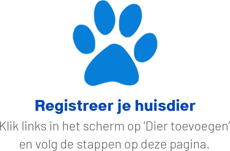 registratie huisdier